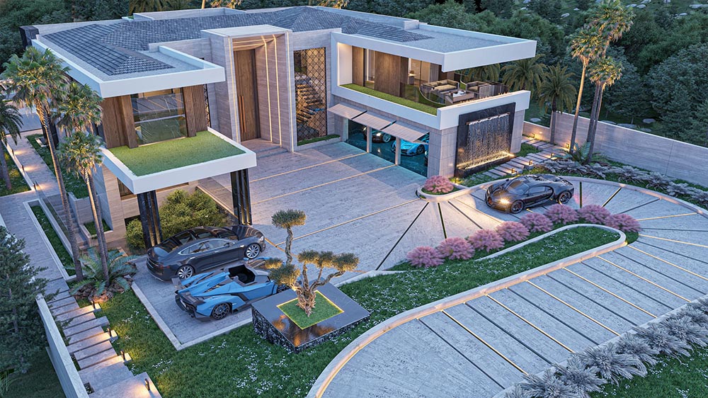 معماری و محوطه سازی در ساخت ویلا